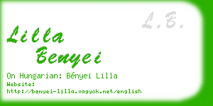 lilla benyei business card