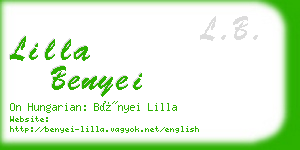 lilla benyei business card